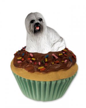 PC10A Lhasa Apso, Gray Pupcake Trinket Box