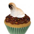 PC10B Lhasa Apso, Brown Pupcake Trinket Box