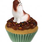 PC110B Japanese Chin, Brown & White Pupcake Trinket Box