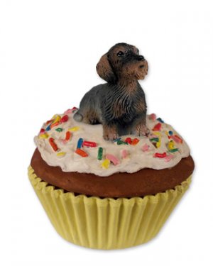 PC124 Wire Haired Dachshund Pupcake Trinket Box