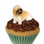 PC129B Lhasa Apso, Brown, Sport cut Pupcake Trinket Box