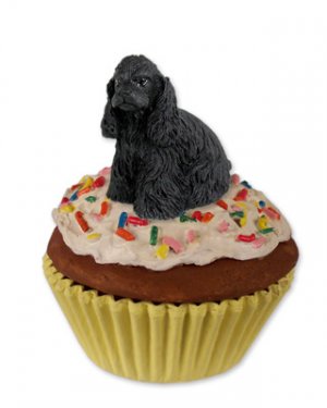PC15B Cocker Spaniel, Black Pupcake Trinket Box
