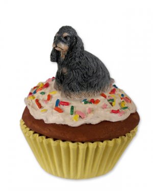 PC15F Cocker Spaniel, Black & Tan Pupcake Trinket Box