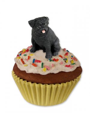 PC18B Pug, Black Pupcake Trinket Box