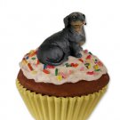 PC19B Dachshund, Black Pupcake Trinket Box