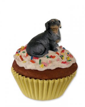 PC19B Dachshund, Black Pupcake Trinket Box