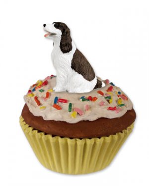 PC22A Springer Spaniel, Liver & White Pupcake Trinket Box