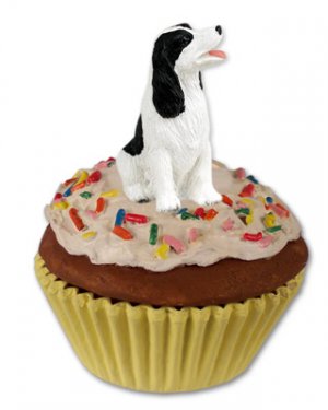 PC22B Springer Spaniel, Black & White Pupcake Trinket Box