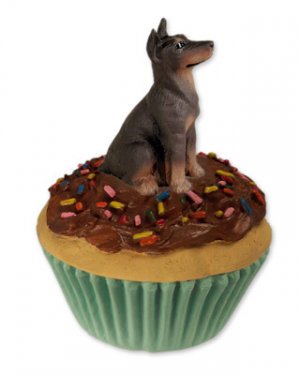 PC25B Doberman, Red Pupcake Trinket Box