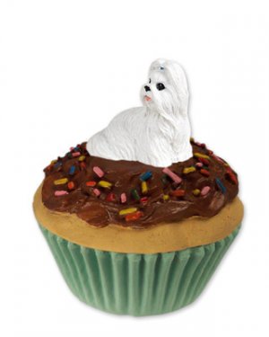 PC26E Shih Tzu, White Pupcake Trinket Box