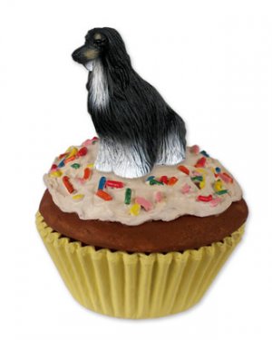 PC28A Afghan Black & White Pupcake Trinket Box