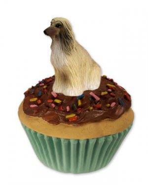 PC28B Afghan, Tan & White Pupcake Trinket Box