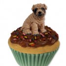 PC40A Shar Pei, Brown Pupcake Trinket Box