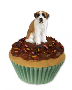 PC44 Saint Bernard, Smooth Coat Pupcake Trinket Box