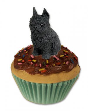 PC46B Brussels Griffon, Black Pupcake Trinket Box