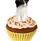 PC47B Papillon, Black & White Pupcake Trinket Box