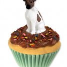 PC50A Fox Terrier, Brown & White Pupcake Trinket Box