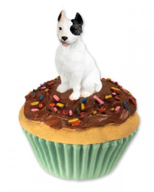 PC65A Pit Bull Terrier, White Pupcake Trinket Box