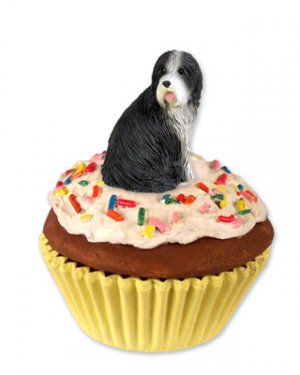 PC95 Bearded Collie Pupcake Trinket Box