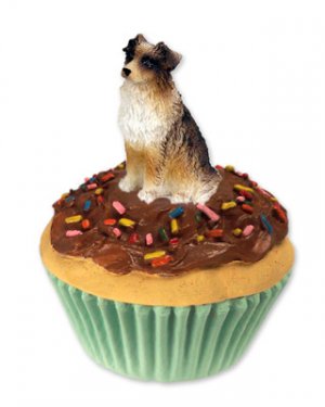 PC99A Australian Shepherd Brown Pupcake Trinket Box