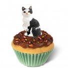 PCC22 Manx Black & White Kittycake Trinket Box