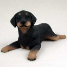 PDF101A Doberman Black Uncropped Puppy Figurine