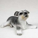 PDF103B Schnauzer Gray Uncropped Puppy Figurine