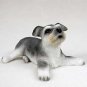PDF103B Schnauzer Gray Uncropped Puppy Figurine