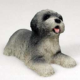 PDF10A Lhasa Apso Gray Puppy Figurine