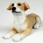 PDF54D Greyhound Tan & White Puppy Figurine