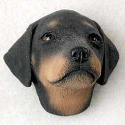 PDM101A Doberman Black Uncropped Puppy Magnet