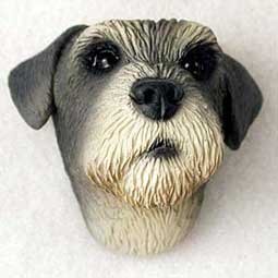 PDM103B Schnauzer Gray Uncropped Puppy Magnet
