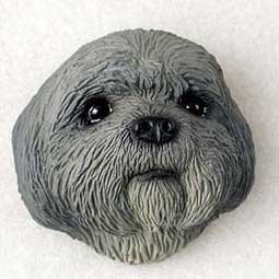 PDM10A Lhasa Apso Gray Puppy Magnet