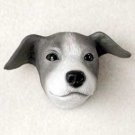 PDM54B Greyhound Gray & White Puppy Magnet