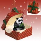 RGBA04 Panda Red Gift Box Ornament