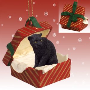 RGBA10 Panther Red Gift Box Ornament