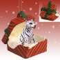 RGBA11B Tiger, White Red Gift Box Ornament