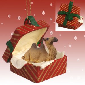 RGBA18 Camel, Bactrian Red Gift Box Ornament
