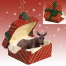 RGBA23 Moose, Cow Red Gift Box Ornament