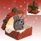 RGBA30B Squirrel, Gray Red Gift Box Ornament