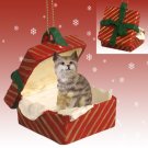 RGBA39 Bobcat  Red Gift Box Ornament