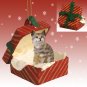 RGBA39 Bobcat  Red Gift Box Ornament