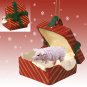 RGBA47 Pig, Pink Red Gift Box Ornament