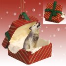 RGBA61A Wolf, Timber Red Gift Box Ornament