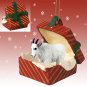 RGBA63 Mountain Goat Red Gift Box Ornament