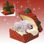 RGBA80 Buffalo, White  Red Gift Box Ornament
