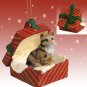 RGBC03 Shorthair Brown Tabby Red Gift Box Ornament
