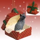 RGBC07 Cornish Rex Blue Red Gift Box Ornament
