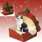 RGBC22 Manx Black & White Red Gift Box Ornament