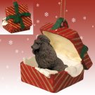 RGBD01E Poodle, Chocolate Red Gift Box Ornament